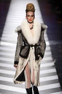 Jean Paul Gaultier – White badger coat with with white fox trim