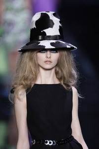 Christian Dior – Black and white ponyskin hat
